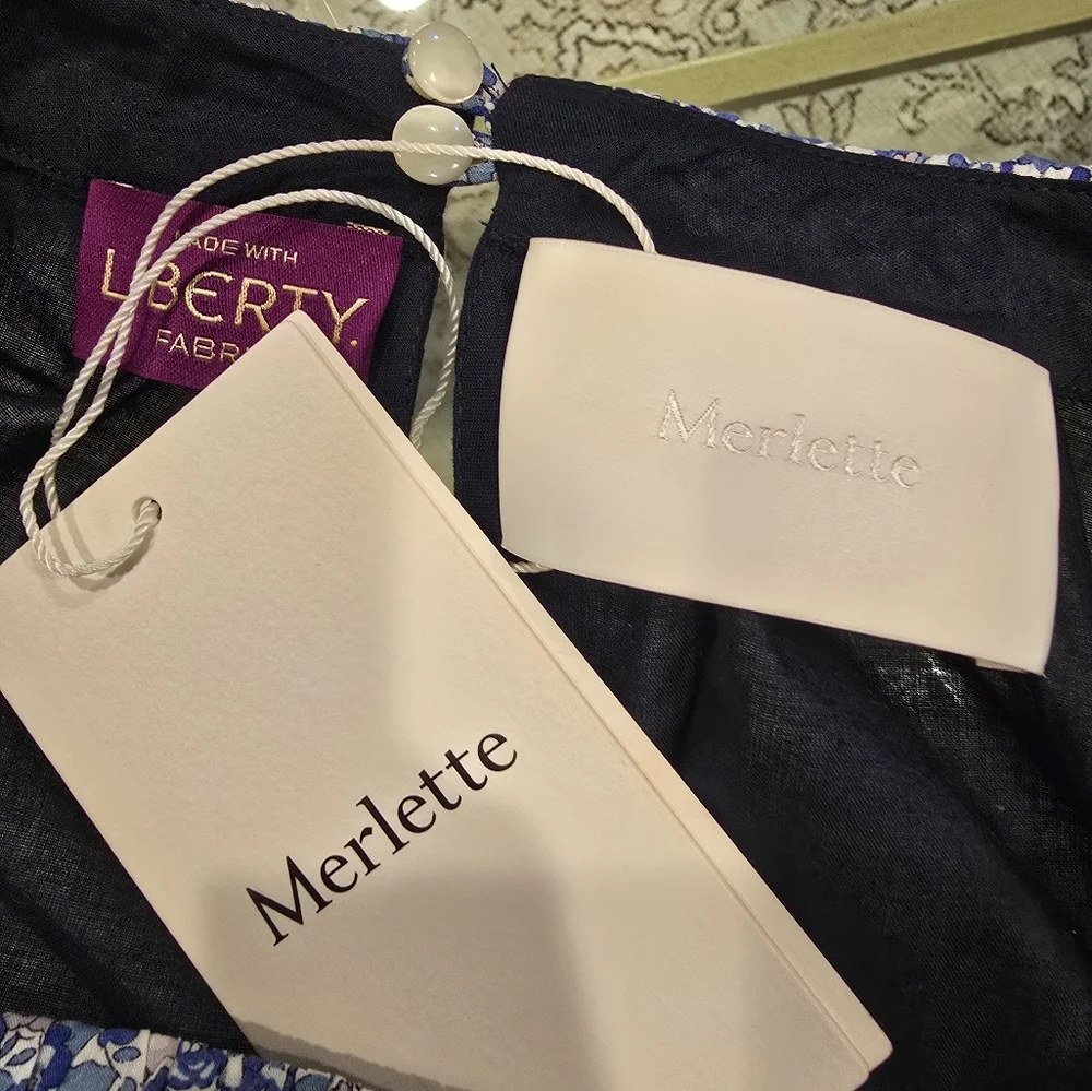 Blue Ruffled Boxy Blouse - Picture 5 of 6